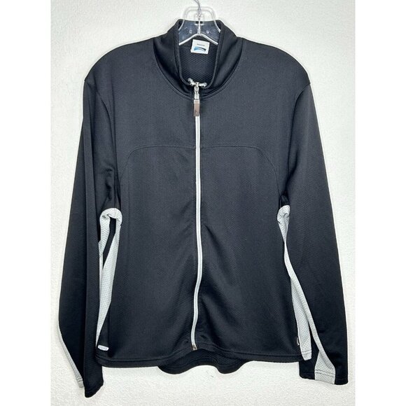 Alo Yoga Jacket Womens Medium Black Coolfit Performance Lightweight Vented Gym - Picture 1 of 16